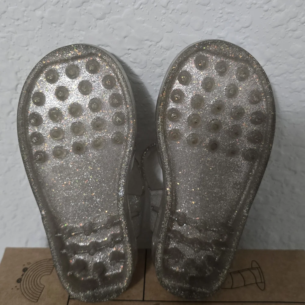 Mini Melissa Glitter Jelly Sandals - Silver - Picture 3 of 3